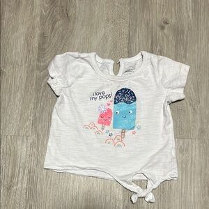 Kids White Graphic T-Shirt